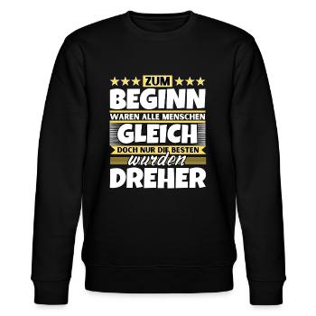 Zum Beginn gleich die besten wurden Dreher - Stanley/Stella Unisex Bio-Sweatshirt CHANGER  - Schwarz - Vorne - Nik (191cm) & Marisol (170cm)