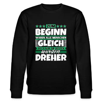 Zum Beginn gleich die besten wurden Dreher - Stanley/Stella Unisex Bio-Sweatshirt CHANGER  - Schwarz - Vorne - Nik (191cm) & Marisol (170cm)
