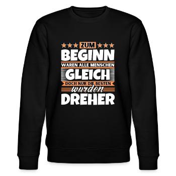 Zum Beginn gleich die besten wurden Dreher - Stanley/Stella Unisex Bio-Sweatshirt CHANGER  - Schwarz - Vorne - Nik (191cm) & Marisol (170cm)
