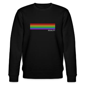 Equality - Regenbogen LGBT CSD - Stanley/Stella Unisex Bio-Sweatshirt CHANGER  - Schwarz - Vorne - Nik (191cm) & Marisol (170cm)