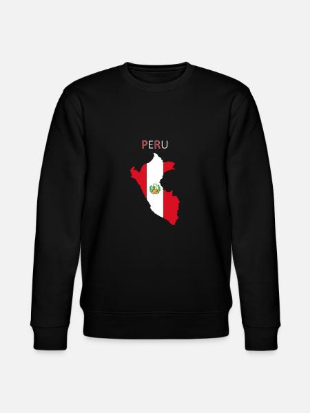 Peru flag - art design - Stanley/Stella CHANGER Unisex Organic Sweatshirt - black