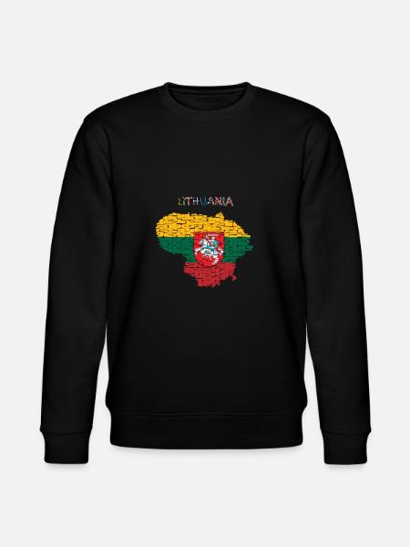 Lithuania Flag - Art Design - Stanley/Stella CHANGER Unisex Organic Sweatshirt - black