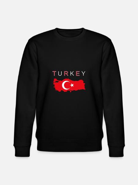 Turkey Map Flag Ankara Istanbul - Stanley/Stella CHANGER Unisex Organic Sweatshirt - black