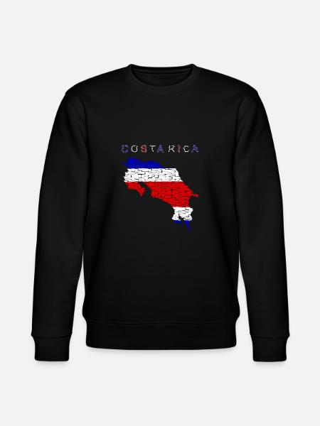 Costa Rica Map Flag - Stanley/Stella CHANGER Unisex Organic Sweatshirt - black