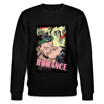 VINTAGE ROMANCE 3 BIS von Yume Origins - Stanley/Stella Unisex Bio-Sweatshirt CHANGER  - Schwarz - Vorne - Nik (191cm) & Marisol (170cm)