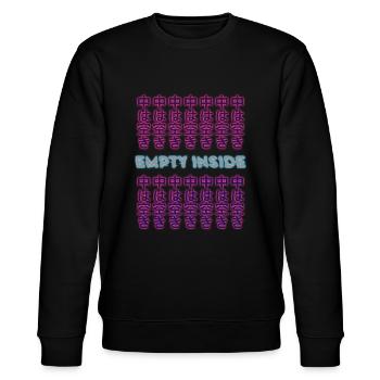 Ästhetisch Vaporwave Retro Empty Inside - Stanley/Stella Unisex Bio-Sweatshirt CHANGER  - Schwarz - Vorne - Nik (191cm) & Marisol (170cm)