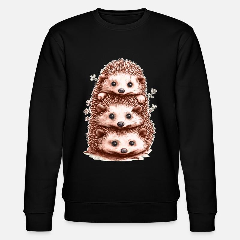 Funny Hedgehogs - Stanley/Stella CHANGER Unisex Organic Sweatshirt - black