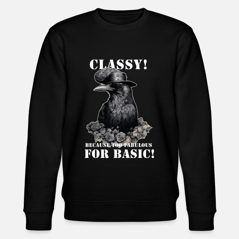 Steampunk Rabe - Stanley/Stella Unisex Bio-Sweatshirt CHANGER  - Schwarz