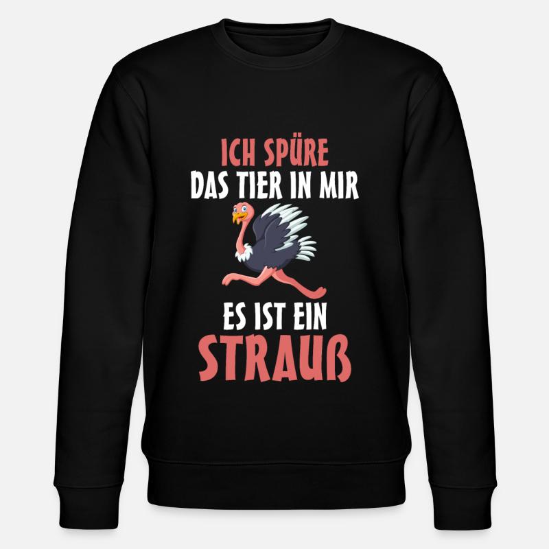Strauß - Stanley/Stella Unisex Bio-Sweatshirt CHANGER  - Schwarz