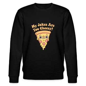 Drôle de pizza Mes blagues sont trop cheesy Pun - Sweat bio CHANGER Stanley/Stella Unisexe - noir - Devant - Nik (191cm) & Marisol (170cm)