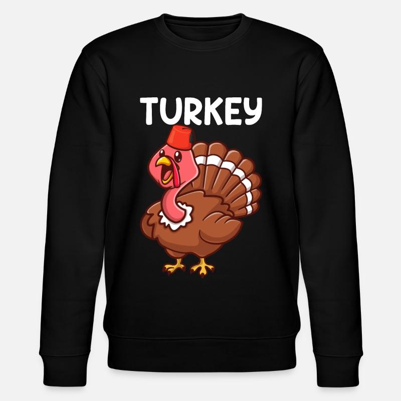 Turkey Turkey Turkey Saying Gift - Stanley/Stella CHANGER Unisex Organic Sweatshirt - black