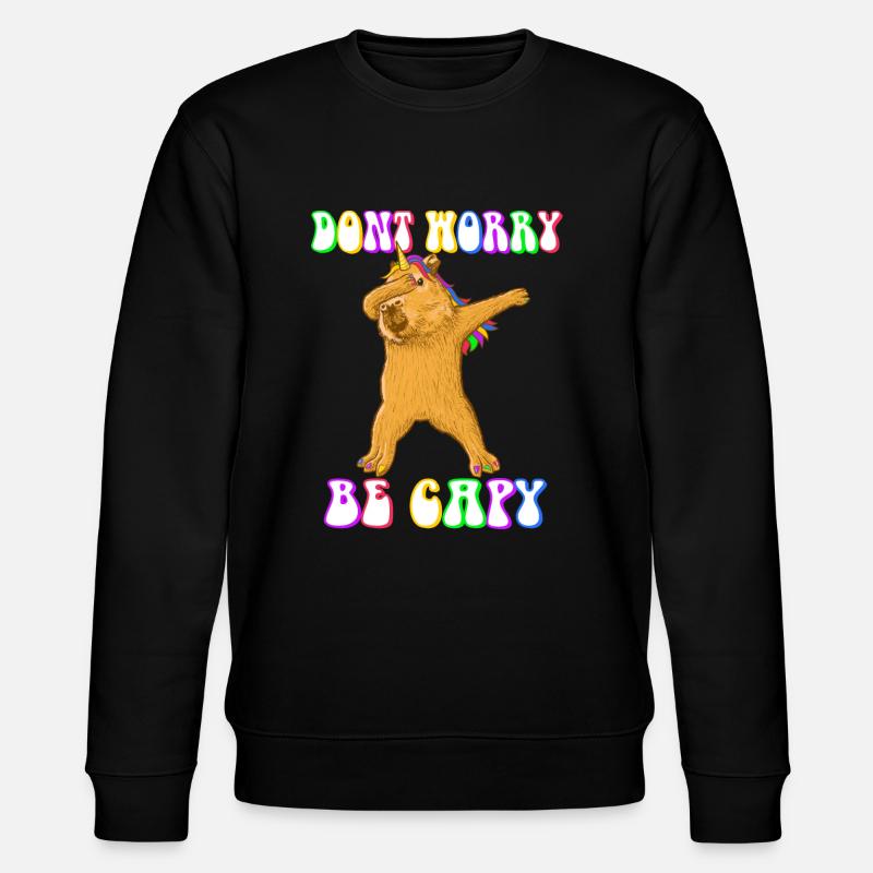 Capybara be Capy - Stanley/Stella CHANGER Unisex Organic Sweatshirt - black