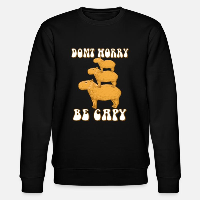 Capybara be Capy - Stanley/Stella Unisex Bio-Sweatshirt CHANGER  - Schwarz