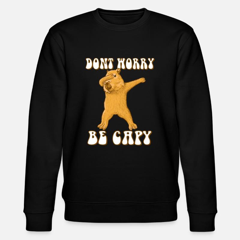 Capybara dabbing - Stanley/Stella CHANGER Unisex Organic Sweatshirt - black