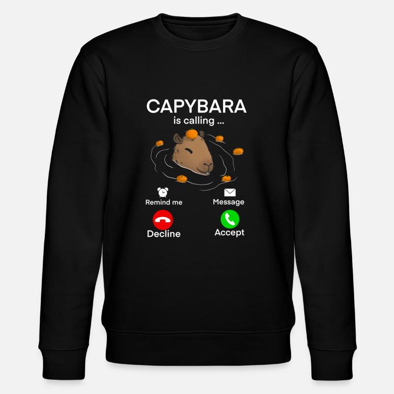 Capybara Call - Stanley/Stella CHANGER Unisex Organic Sweatshirt - black