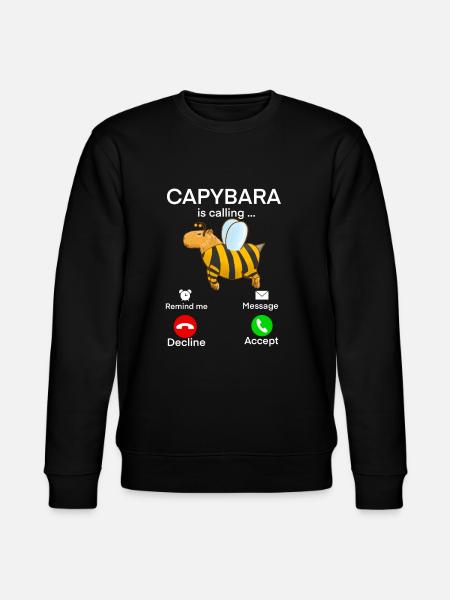 Capybara Anruf - Stanley/Stella Unisex Bio-Sweatshirt CHANGER  - Schwarz