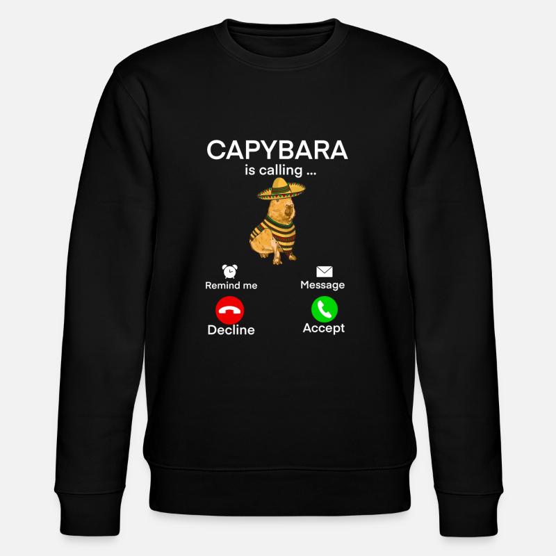Capybara Meme - Stanley/Stella Unisex Bio-Sweatshirt CHANGER  - Schwarz