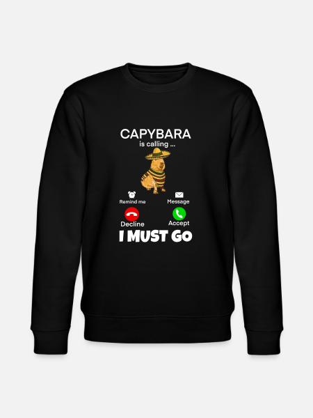 Capybara i must go - Stanley/Stella CHANGER Unisex Organic Sweatshirt - black