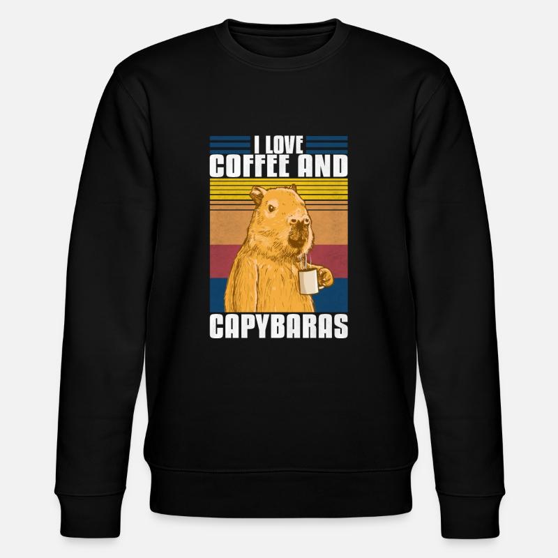 Capybara Meme - Stanley/Stella CHANGER Unisex Organic Sweatshirt - black