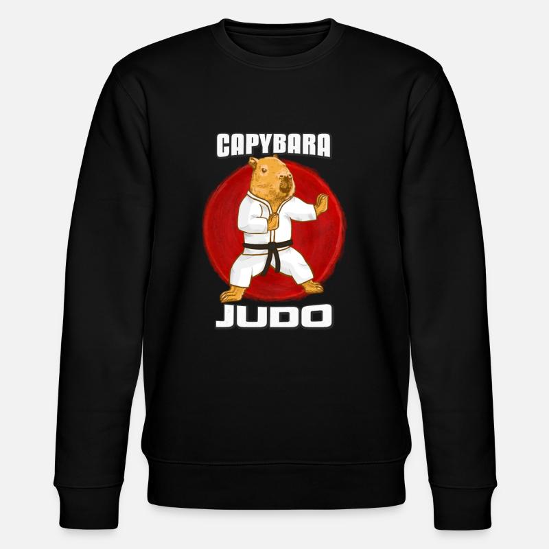 Capybara Judo GI - Stanley/Stella CHANGER Unisex Organic Sweatshirt - black