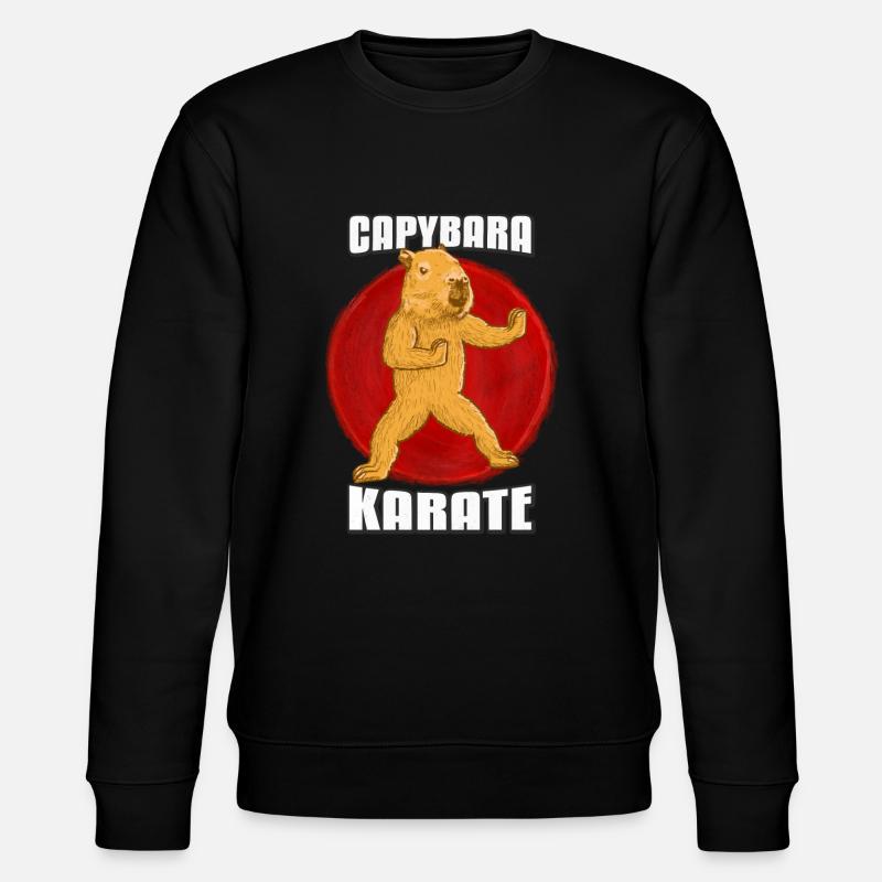 Capybara Karate Fighters - Stanley/Stella CHANGER Unisex Organic Sweatshirt - black