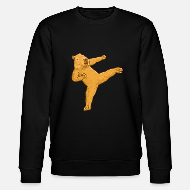 Karate Kick Capybara - Stanley/Stella Unisex Bio-Sweatshirt CHANGER - Schwarz