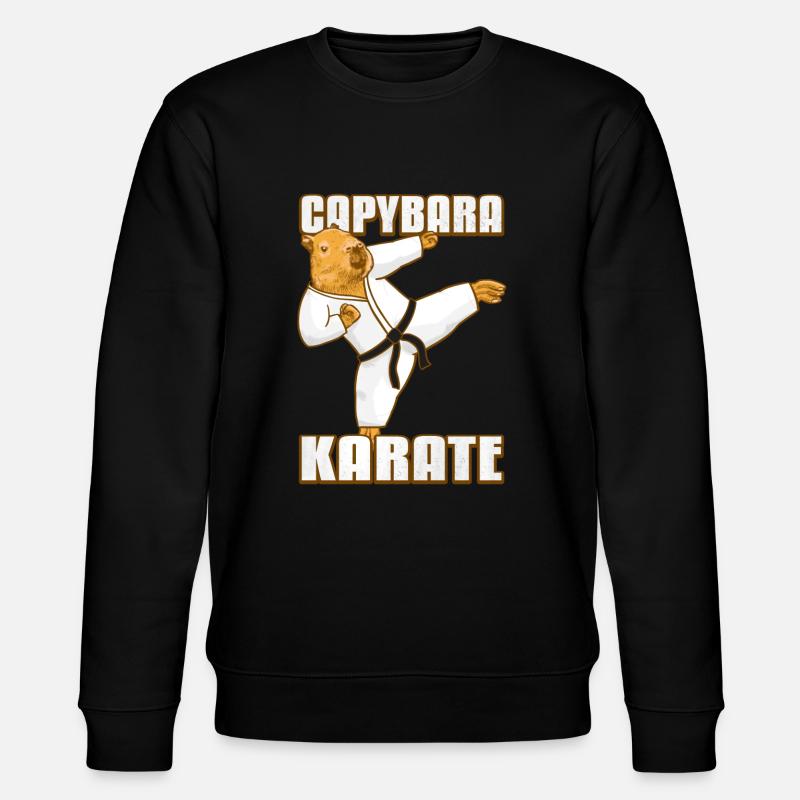 Capybara Karate Gi - Stanley/Stella Unisex Bio-Sweatshirt CHANGER  - Schwarz