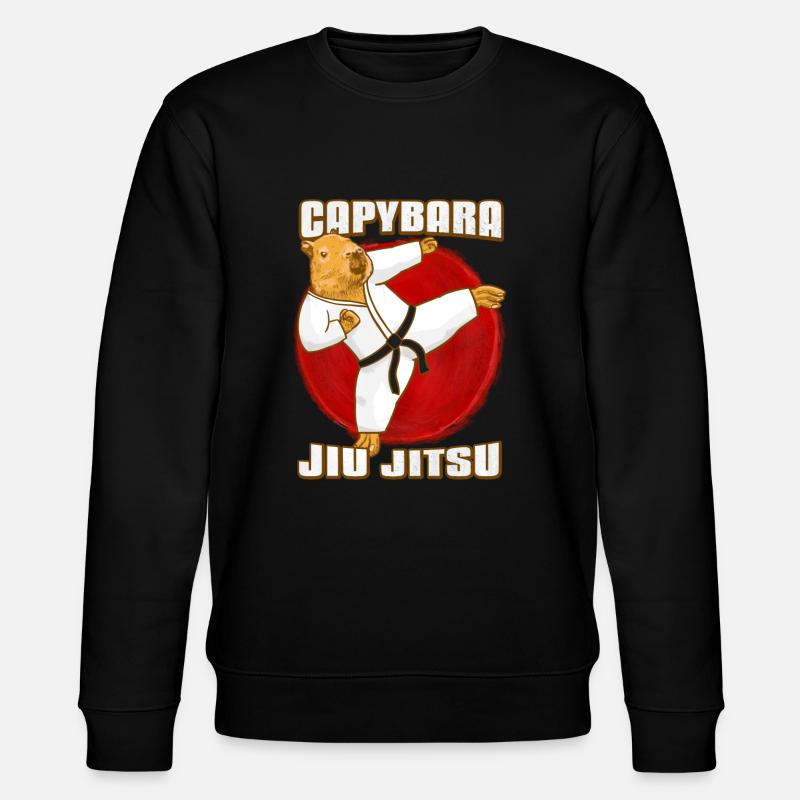 Capybara avec Jiu Jitsu GI - Sweat bio CHANGER Stanley/Stella Unisexe - noir