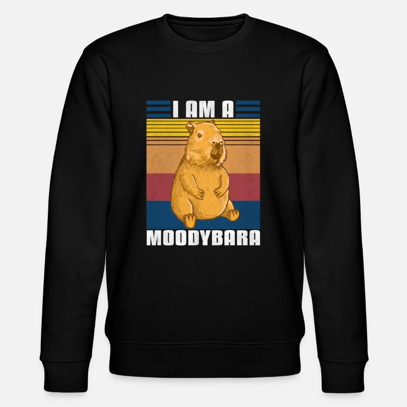 Moodybara Funny Capybara - Stanley/Stella CHANGER Unisex Organic Sweatshirt - black