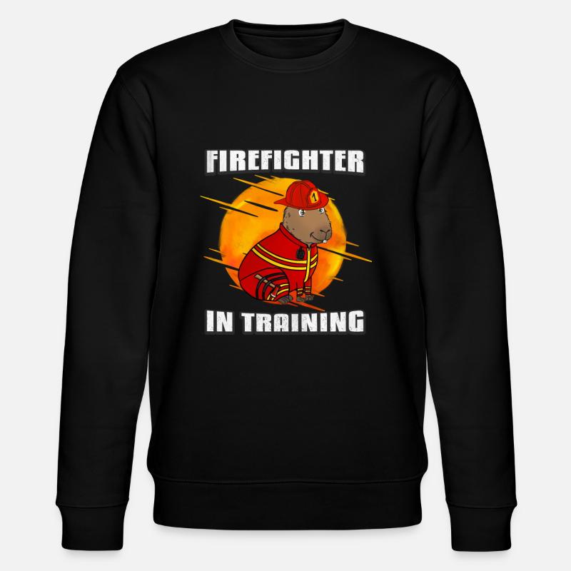 Feuerwehrmann in Ausbildung - Stanley/Stella Unisex Bio-Sweatshirt CHANGER  - Schwarz