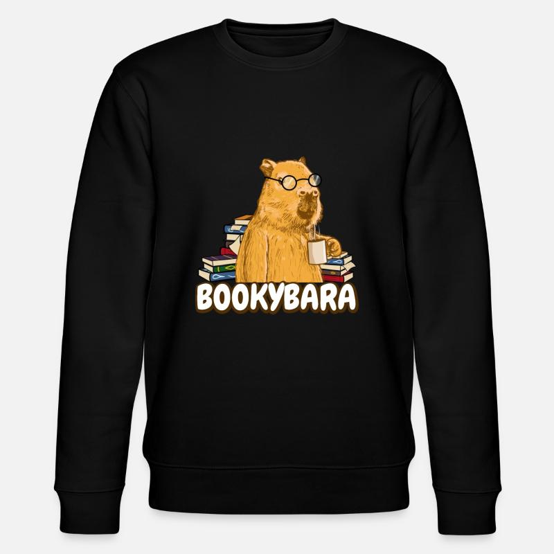 Reading Capybara Books - Stanley/Stella CHANGER Unisex Organic Sweatshirt - black