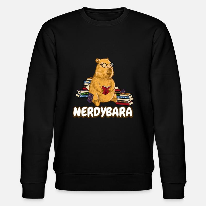 Nerdybara Capybara - Stanley/Stella Unisex Bio-Sweatshirt CHANGER  - Schwarz