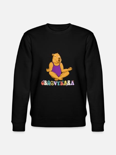 Groovybara Capybara - Stanley/Stella CHANGER Unisex Organic Sweatshirt - black