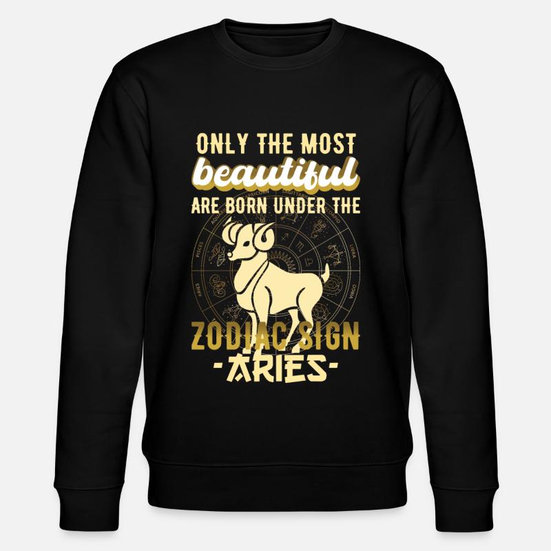 Sternzeichen Widder Astrologie Geschenk - Stanley/Stella Unisex Bio-Sweatshirt CHANGER  - Schwarz