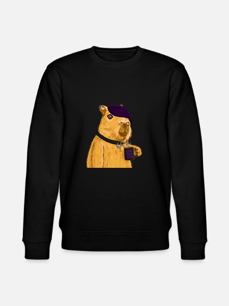 Emo Capybara - Stanley/Stella CHANGER Unisex Organic Sweatshirt - black