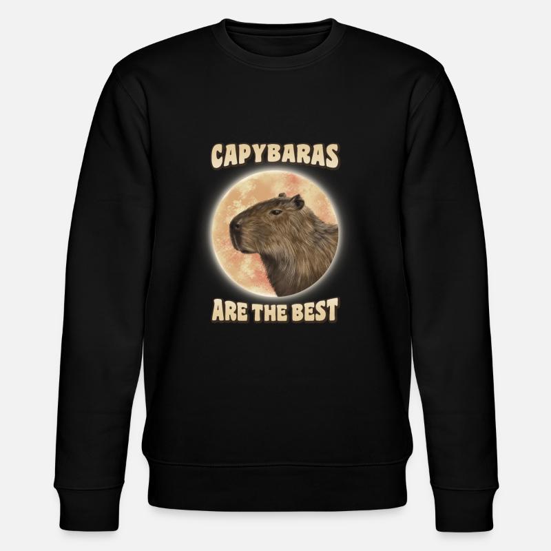 Capybaras are the best - Stanley/Stella Unisex Bio-Sweatshirt CHANGER  - Schwarz