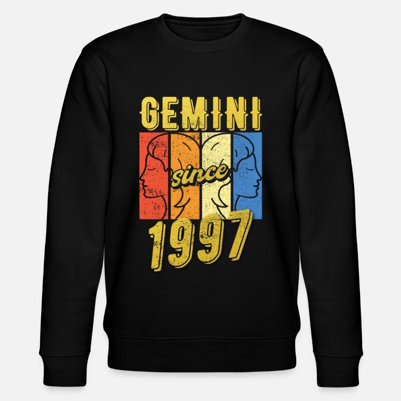 Cadeau du Zodiaque Gémeaux 1997 - Sweat bio CHANGER Stanley/Stella Unisexe - noir