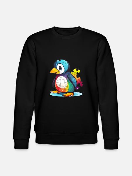 Penguin Baby Autism - Stanley/Stella CHANGER Unisex Organic Sweatshirt - black