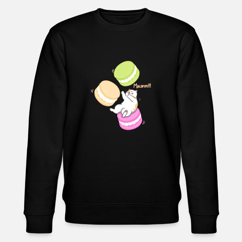 Chat et Macaron - Sweat bio CHANGER Stanley/Stella Unisexe - noir