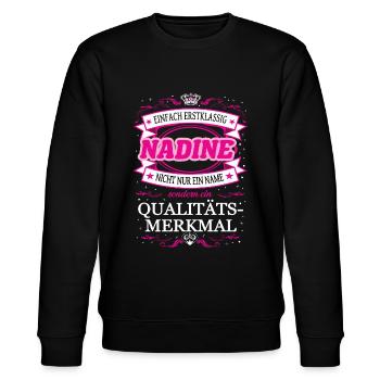 Qualitätsmerkmal Nadine einfach Erstklassig - Stanley/Stella Unisex Bio-Sweatshirt CHANGER  - Schwarz - Vorne - Nik (191cm) & Marisol (170cm)