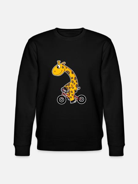 Giraffe on bike - Stanley/Stella CHANGER Unisex Organic Sweatshirt - black