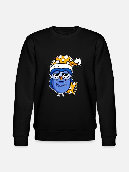 Early riser owl sleeping - Stanley/Stella CHANGER Unisex Organic Sweatshirt - black