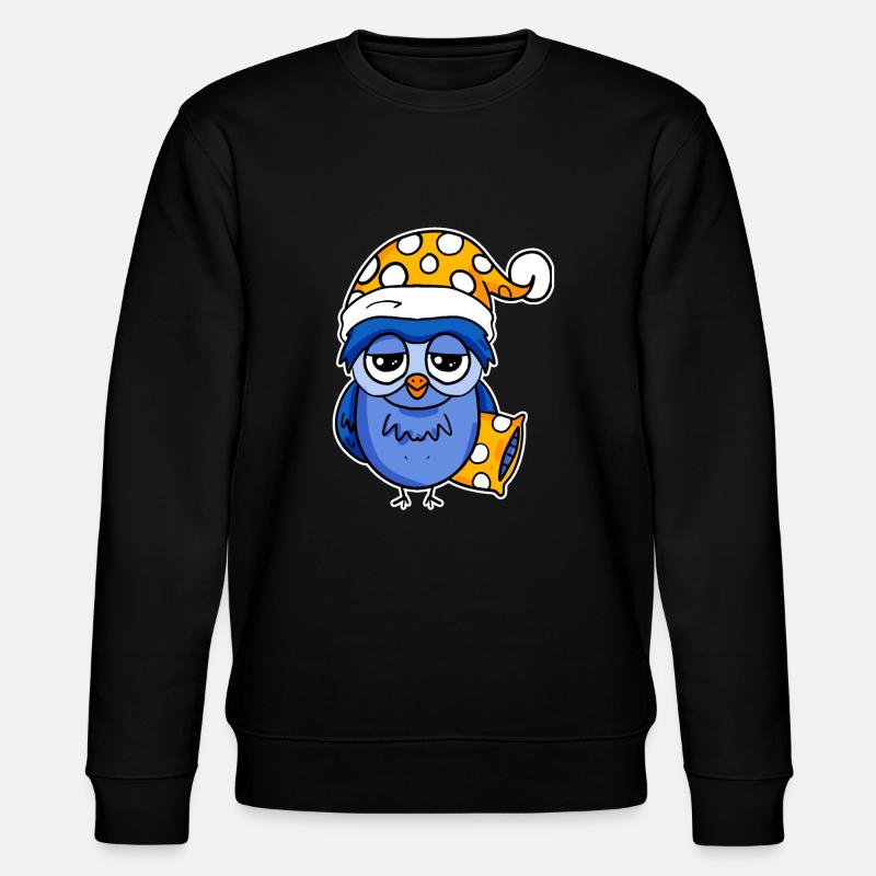 Early riser owl sleeping - Stanley/Stella CHANGER Unisex Organic Sweatshirt - black