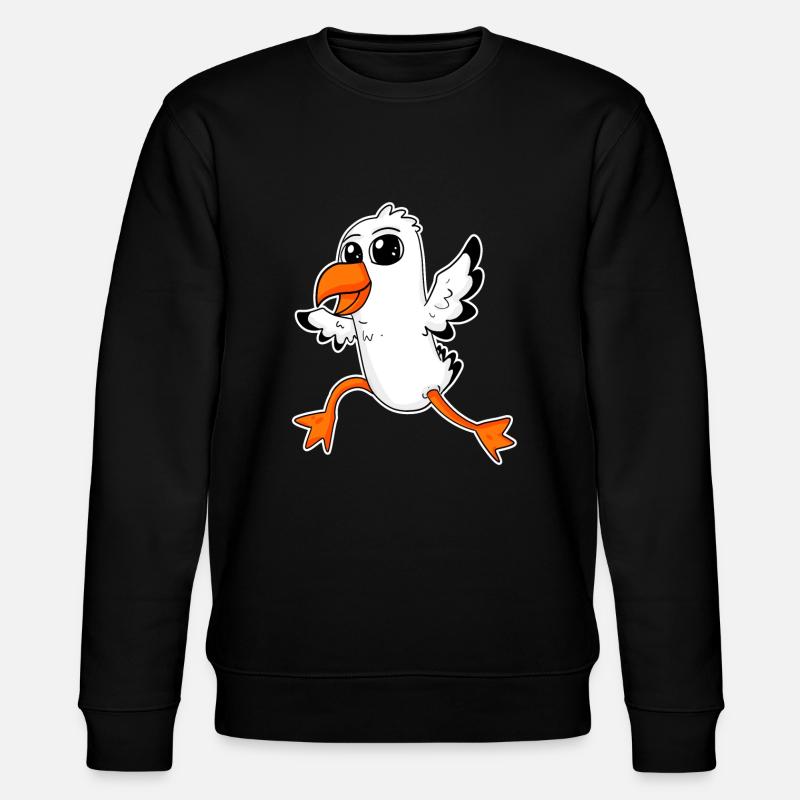 Süße Möwe - Stanley/Stella Unisex Bio-Sweatshirt CHANGER  - Schwarz