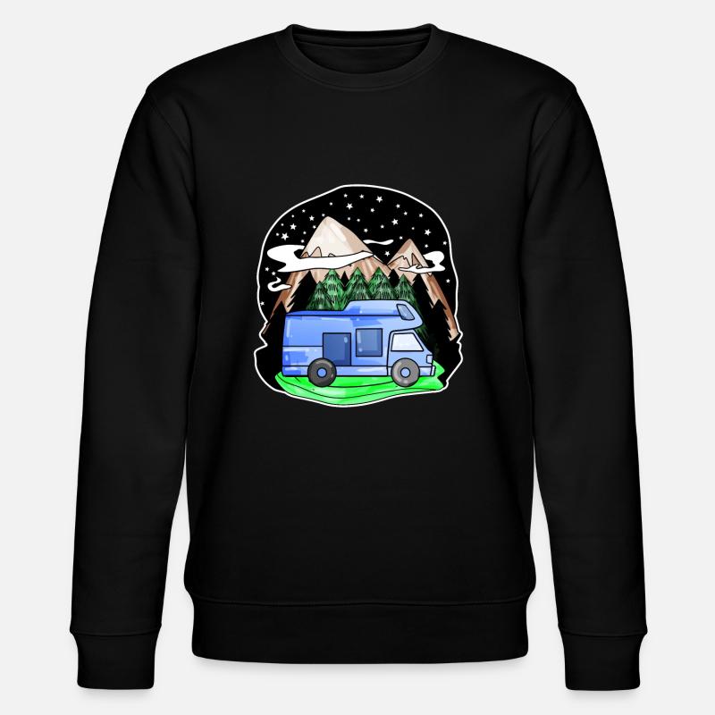 Camping-car Mountain Mountains Camping Camper - Sweat bio CHANGER Stanley/Stella Unisexe - noir