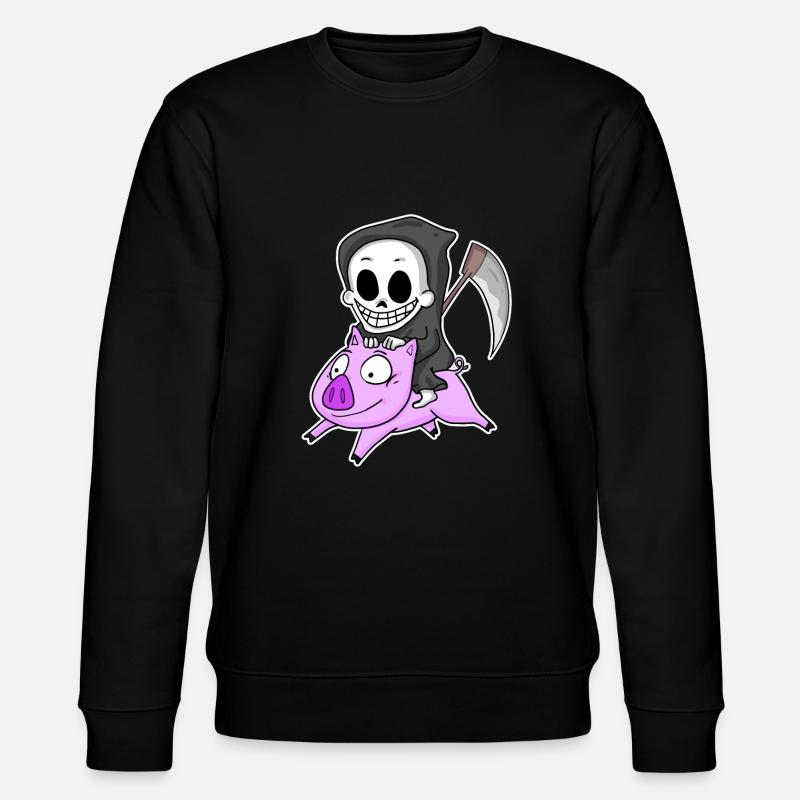 Grim Reaper and Pig - Stanley/Stella CHANGER Unisex Organic Sweatshirt - black