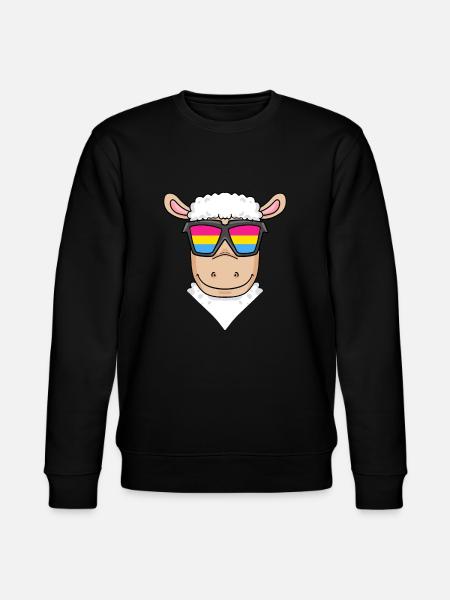 Pansexual Sheep Gift - Stanley/Stella CHANGER Unisex Organic Sweatshirt - black