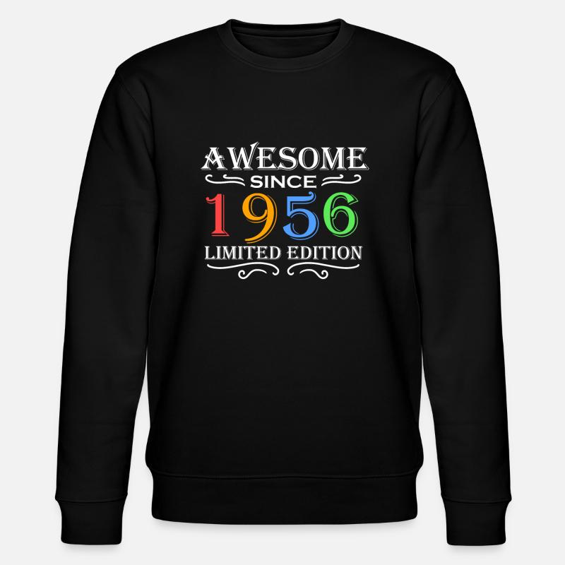 1956 - Born 1956 - Stanley/Stella CHANGER Unisex Organic Sweatshirt - black