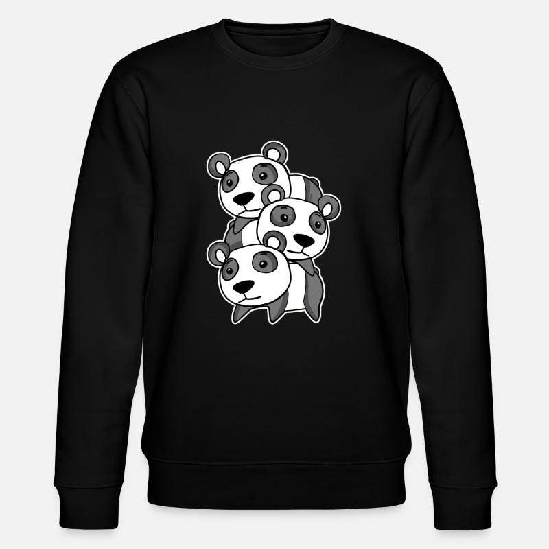Pandas mignons - Sweat bio CHANGER Stanley/Stella Unisexe - noir