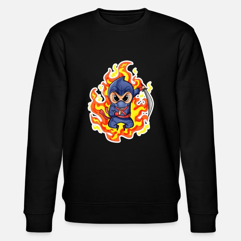 Ninja Rouge Feu - Sweat bio CHANGER Stanley/Stella Unisexe - noir